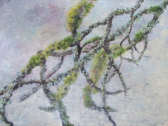 Moss lights 24x18 in. oil original painting by artist Rose Knightly