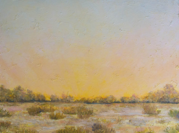 Light Fade Ferndale, 48x36 oil original painting by artist Rose Knightly